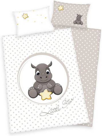 Herding Baby overtrekset Jana neushoorn met motief(2 delig )
