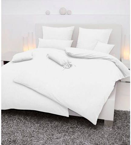 Janine Dekbedovertrek ca. 155x200 cm/sloop ca. 80x80 cm wit