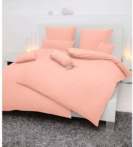 Soft-seersucker-overtrekset, ca. 155x200cm Van Janine lichtroze