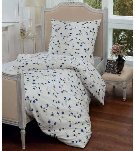 Janine Overtrekset Tango 2174 dekbedovertrek in seersucker kwaliteit, verschillende maten met een bloemmotief