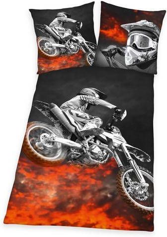 Young Collection Beddengoed voor tienerkamer Motorcross met motorcrossfiets(2 delig )