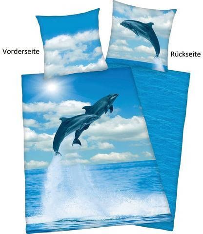 Young Collection Tweezijdig te gebruiken overtrekset Dolfijnen met een geweldig motief(2 delig )