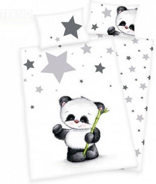 Baby Best Panda Dekbedovertrek Katoen Ledikant(100x135 Cm + 1 Sloop) Multi