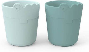 Done by Deer Baby Accessoires Kiddish Mini Mug 2 Pack Blauw