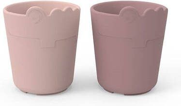 Done by Deer ™ Drinkbeker Kiddish mini Croco Set van 2 Roze