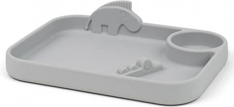 Done by Deer Baby Accessoires Peekaboo Compartment Plate Grijs