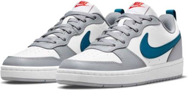 Nike Sneakers Court Borough Low Wit/Blauw/Grijs/Rood Kinderen