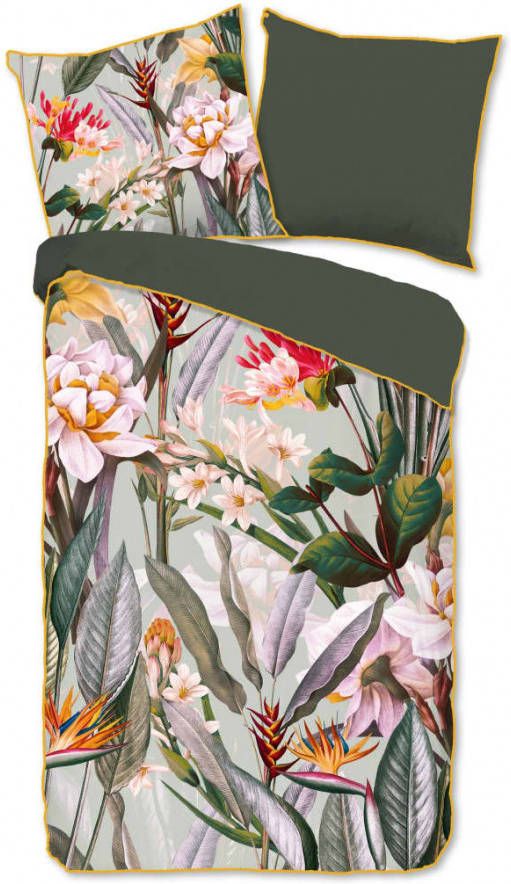 Descanso Tweezijdig te gebruiken overtrekset Volterra met bladeren(2 delig )