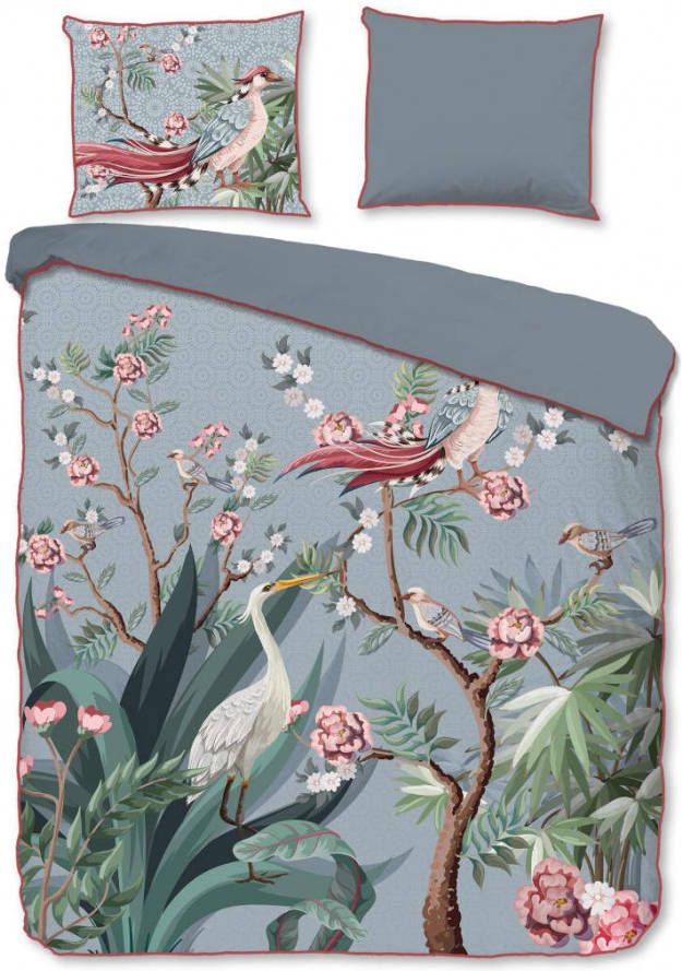 Descanso dekbedovertrek Sarenza grijs 240x200/220 cm Leen Bakker