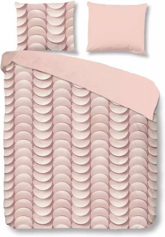 Good Morning dekbedovertrek Emerged roze 200x200/220 cm Leen Bakker