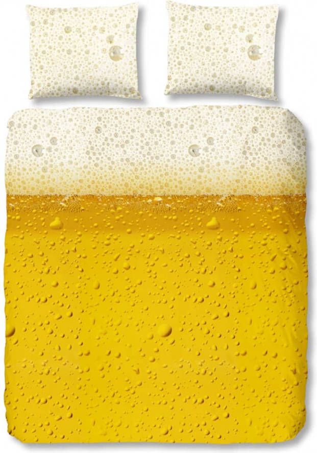 Good Morning dekbedovertrek Beer geel 240x200/220 cm Leen Bakker