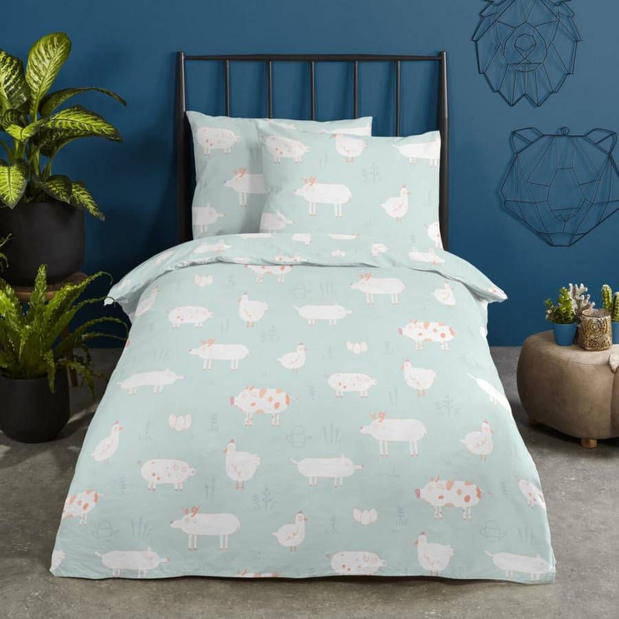 Good Morning Petting Zoo Dekbedovertrek Katoen Peuter(120x150 Cm + 1 Sloop) Multi