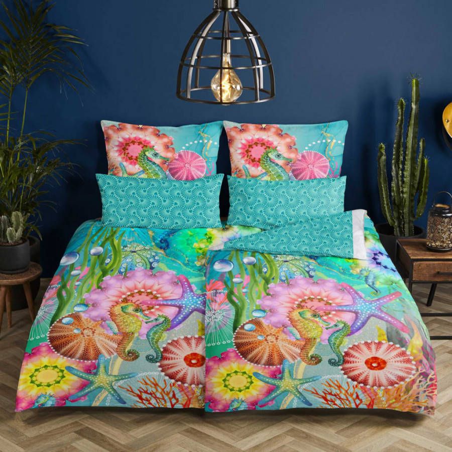 HIP Collection Amada Dekbedovertrek Lits jumeaux(240x200/220 Cm + 2 Slopen) Katoen Satijn Multi