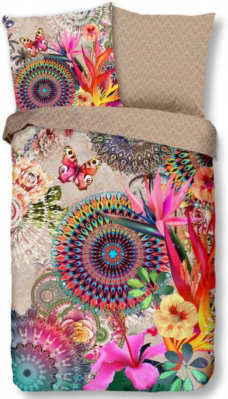 hip Tweezijdig te gebruiken overtrekset Maelli met mandala's en exotische bloemen