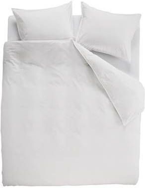 Ambiante Cotton Uni Dekbedovertrek 2 persoons(200x200/220 Cm + 2 Slopen) Katoen White
