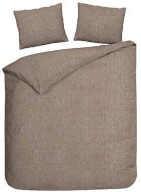 Heckett & Lane Franela Flanel Dekbedovertrek 1 persoons(140x200/220 Cm + 1 Sloop) Flanel Taupe