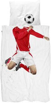 Snurk Soccer katoen perkal kinderdekbedovertrekset 160TC inclusief kussenslopen