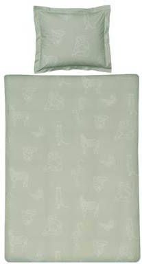 Vandyck Animal Kids Kinderdekbedovertrek 120 x 150 cm Pale Olive