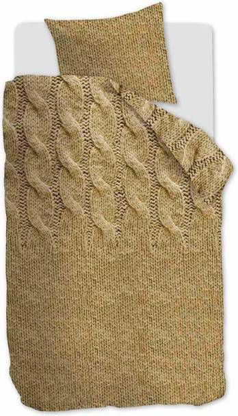 Ariadne at Home Cuddly Dekbedovertrek 1 persoons(140x200/220 Cm + 1 Sloop) Katoen Oker