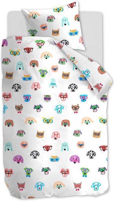 Beddinghouse Kids In Your Face Dekbedovertrek Katoen 1 persoons(140x200/220 Cm + 1 Sloop) Multi