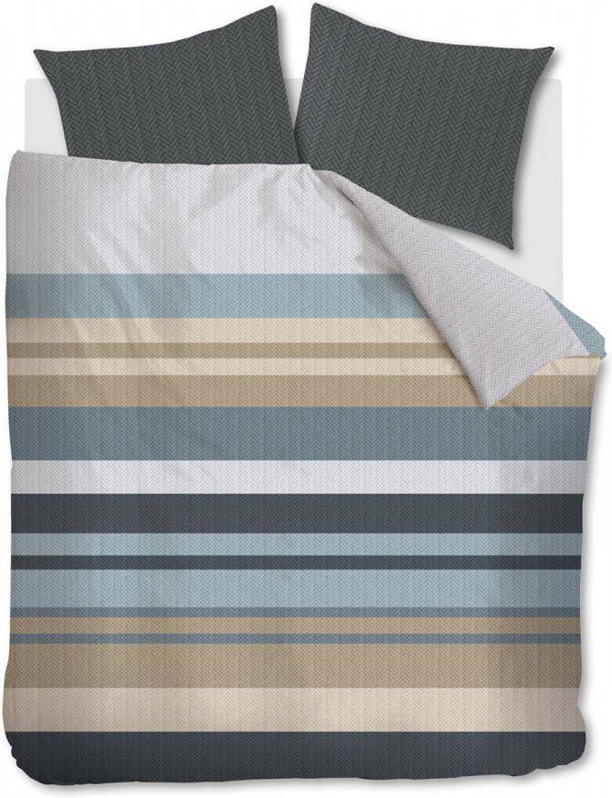 Beddinghouse Dekbedovertrek Travis Blauwgrijs Lits jumeaux Xl 260x200/220 Cm