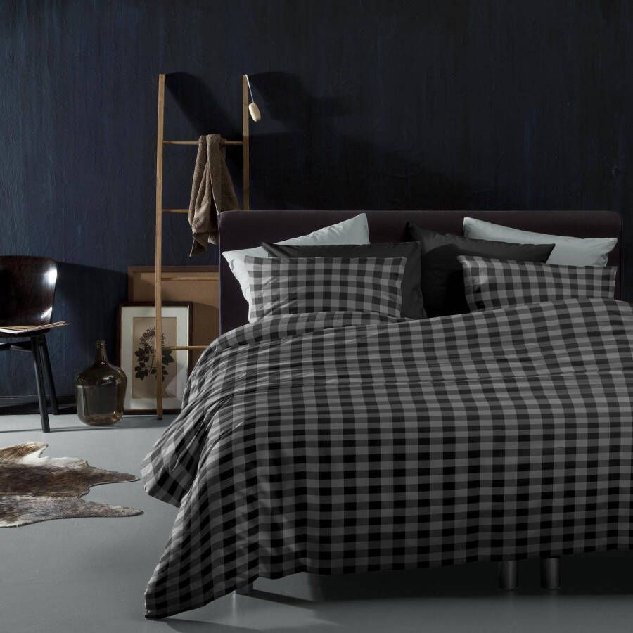 Damai Timber Flanel Dekbedovertrek 2 persoons(200x200/220 Cm + 2 Slopen) Flanel Grey
