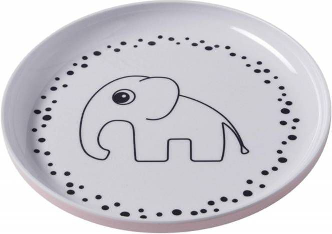 Done by Deer ™ Kinderbordje Happy dots roze van de 6e maand