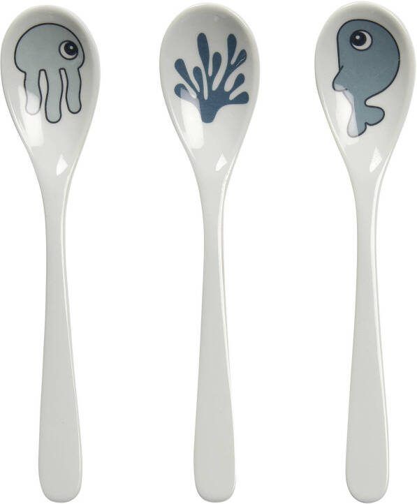 Done by Deer Baby Accessoires Spoon 3 pcs Sea friends Blauw