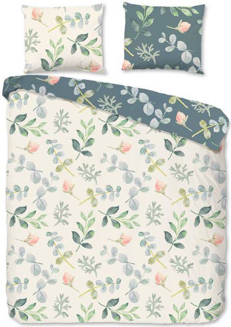 Good Morning Emma Dekbedovertrek Lits jumeaux(240x200/220 Cm + 2 Slopen) Katoen Groen