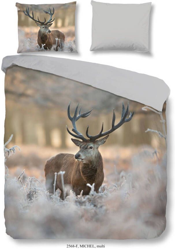 Good Morning Michel Flanel Dekbedovertrek Lits jumeaux(240x200/220 Cm + 2 Slopen) Flanel Multi