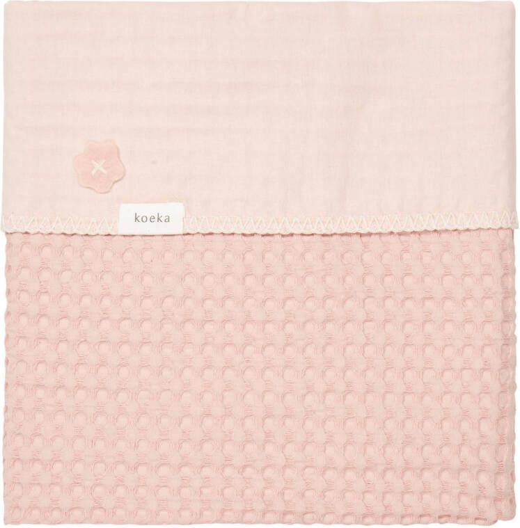 Koeka Antwerp baby ledikantdeken 100x150 cm shadow pink/light shadow pink