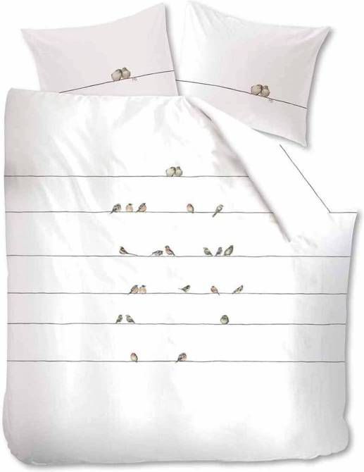 Marjolein Bastin dekbedovertrek Kleiner vogel naturel 140x200/220 cm Leen Bakker