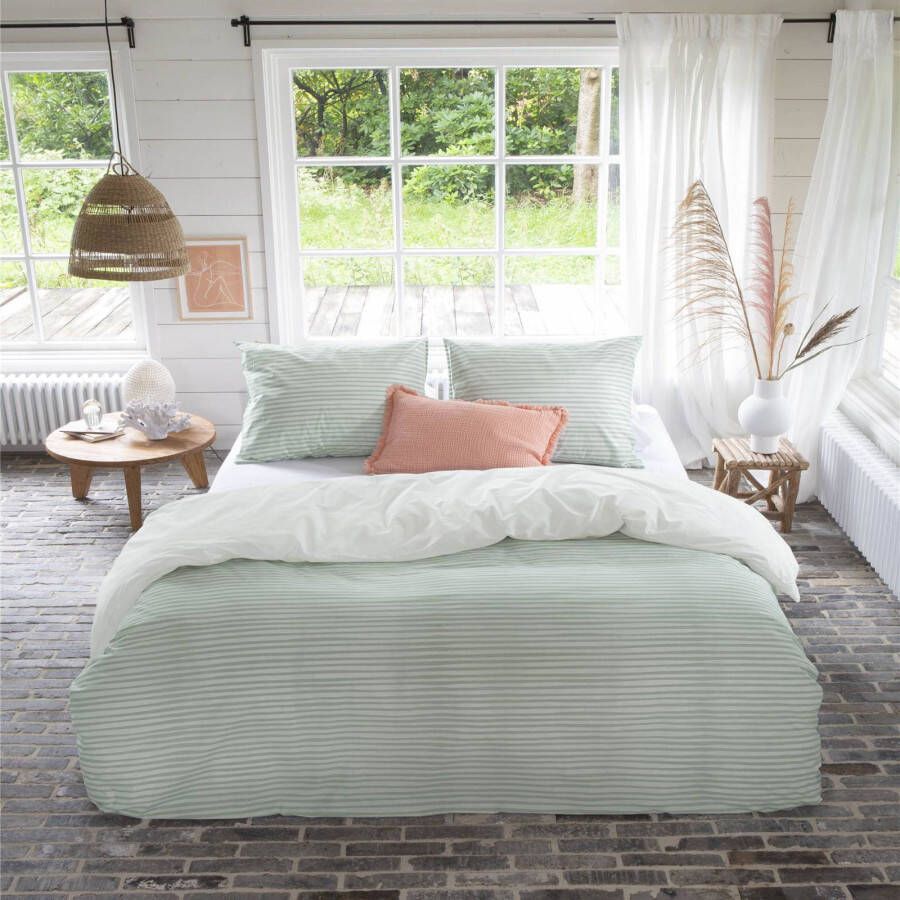 Walra Gerecycled katoen(duurzaam)dekbedovertrek lits jumeaux(dekbedovertrek 240x220 cm )