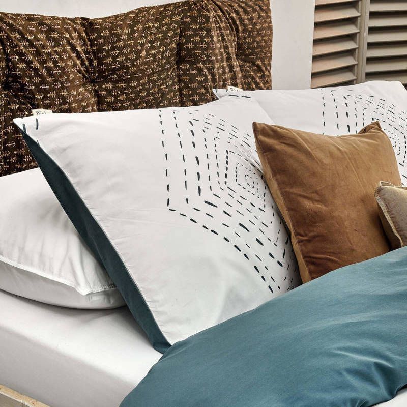 Walra katoenen dekbedovertrek lits jumeaux(dekbedovertrek 240x220 cm )