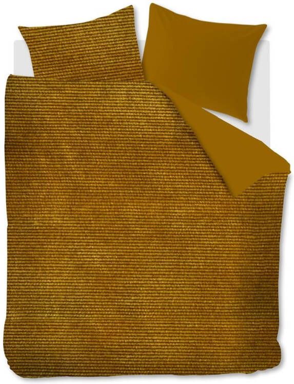 At Home Cosy Corduroy Dekbedovertrek Lits jumeaux(240x200/220 Cm + 2 Slopen) Flanel Oker