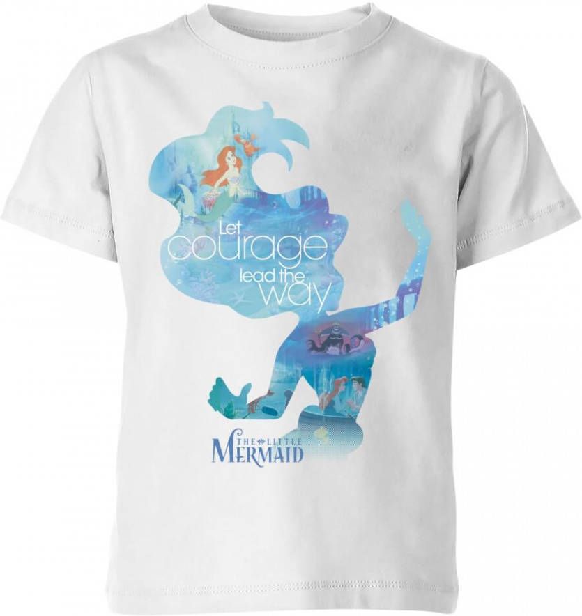 Disney De Kleine Zeemeermin Ariel Courage Kinder T Shirt Wit 146/152(11 12 jaar )