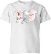 Disney Dombo Happy Day Kinder T shirt Wit 146/152(11 12 jaar) Wit