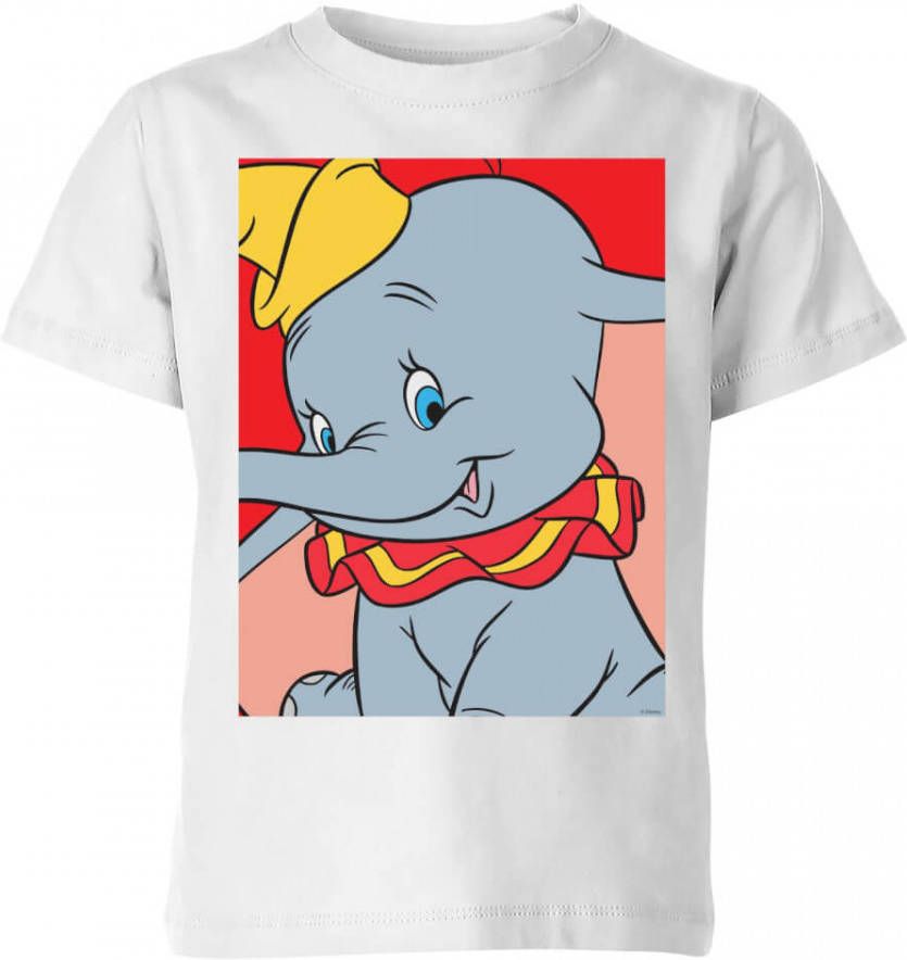 Disney Dombo Portret Kinder T shirt Wit 146/152(11 12 jaar) Wit