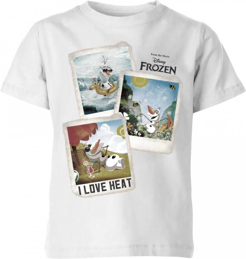 Disney Frozen Olaf Polaroid Kinder T shirt Wit 146/152(11 12 jaar) Wit