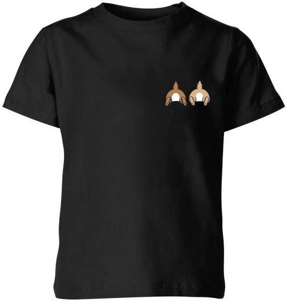 Disney Knabbel en Babbel Backside kinder t shirt Zwart 146/152(11 12 jaar) Zwart