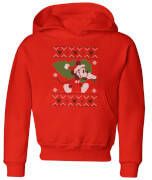 Disney Mickey Mouse met Kerstboom kinder kerst hoodie Rood 146/152(11 12 jaar) Rood