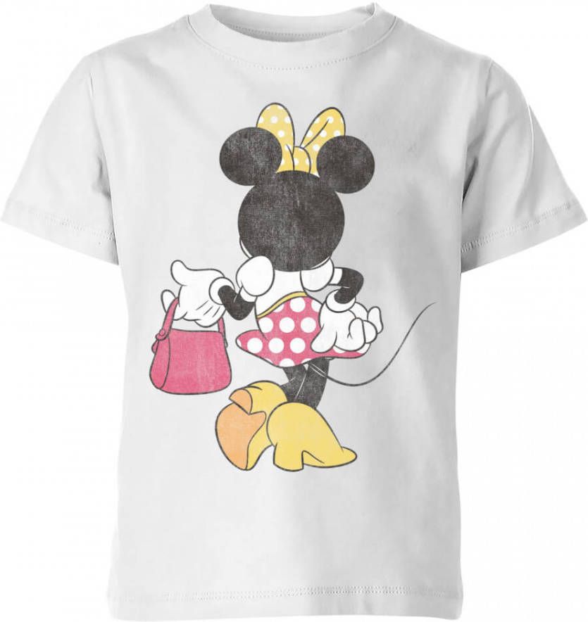Disney Minnie Mouse Rug Pose Kinder T Shirt Wit 146/152(11 12 jaar) Wit