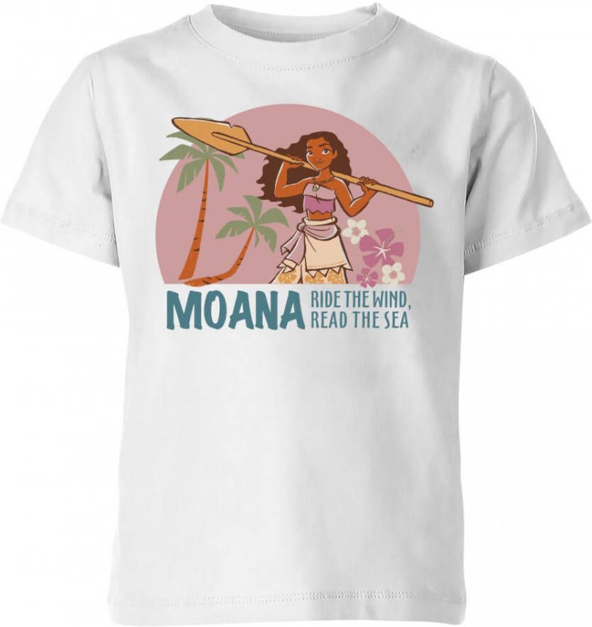 Disney Moana Read The Sea Kinder T shirt Wit 146/152(11 12 jaar) Wit