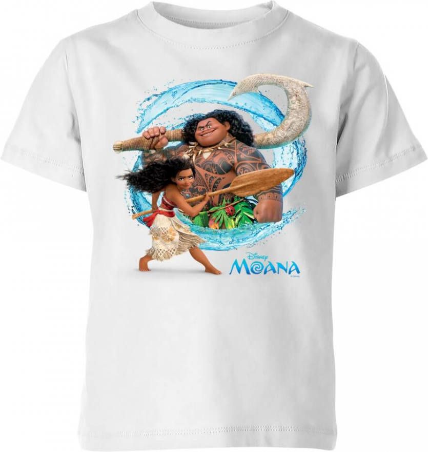 Disney Moana Wave Kinder T shirt Wit 146/152(11 12 jaar) Wit